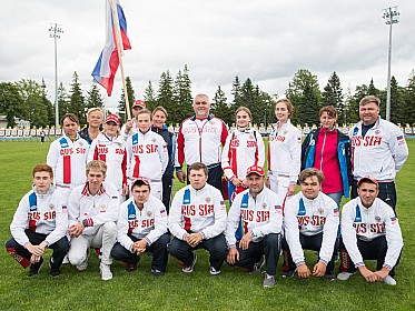 Сборная команда России на Чемпионате и первенстве Европы в Эстонии